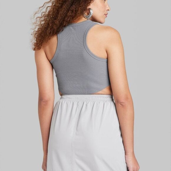 NWT Women's Value Tiny Tank Top - WildFable - BLACK 2pk - Picture 5 of 8